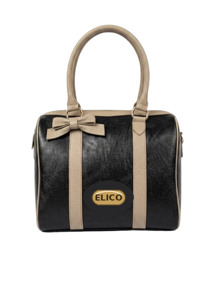 Black and Tan Boston Bag