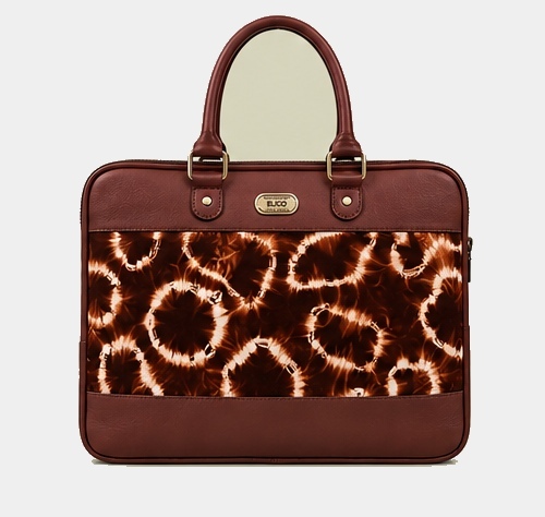 Brown Patterned Work Bag