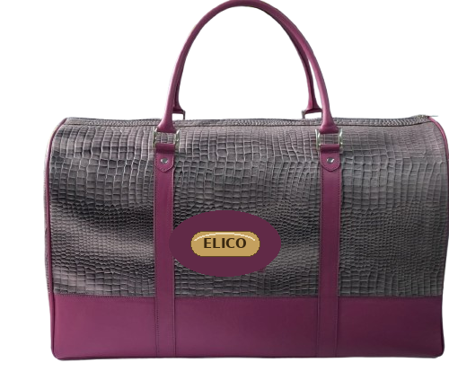 Purple Textured Duffel Bag
