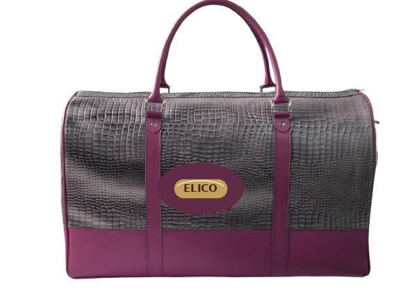 Purple Textured Duffel Bag