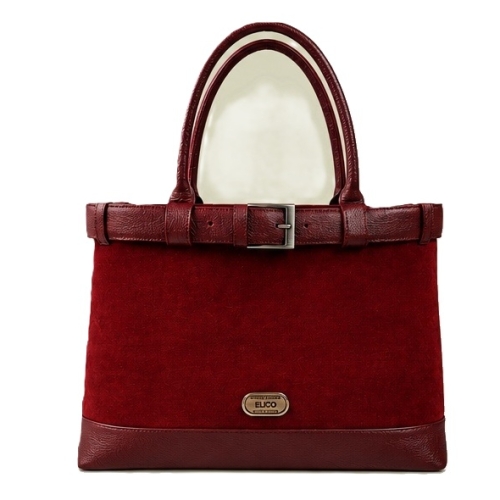 Red Structured Handbag