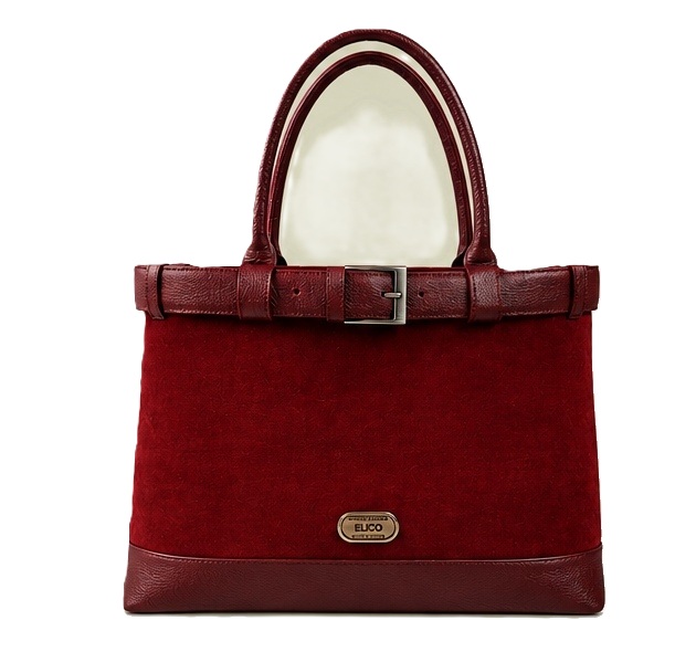 Red Structured Handbag